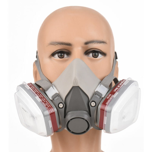 1 set Återanvändbar respirator Half Facepiece 6200 Gasmask Andningsorgan