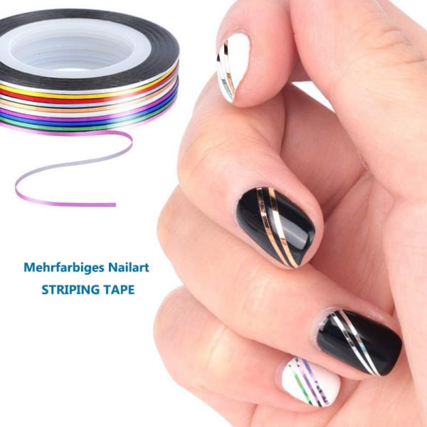 (Rosa) Nagelkonst Design Tillbehör Nagelkonst Pensel Set