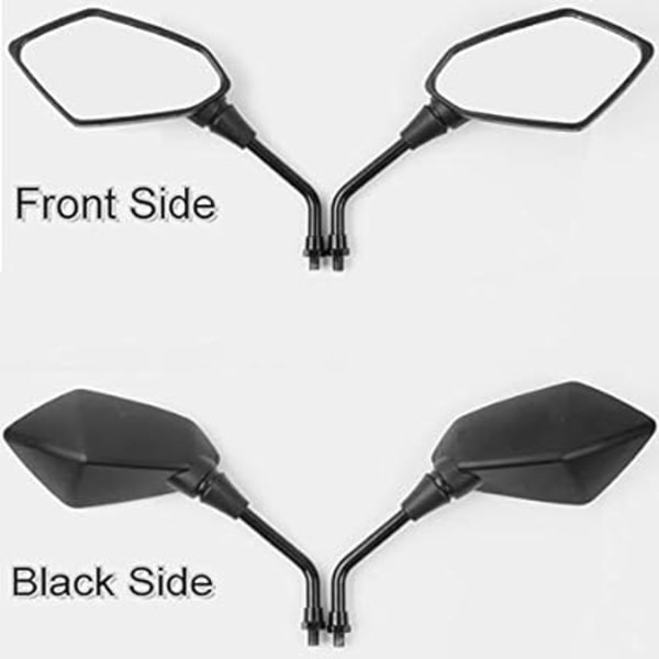 Par av backspeglar för motorcyklar Universal backspegel för scooter motorcykel Quad ATV cyklar cykel 10mm bultgänga