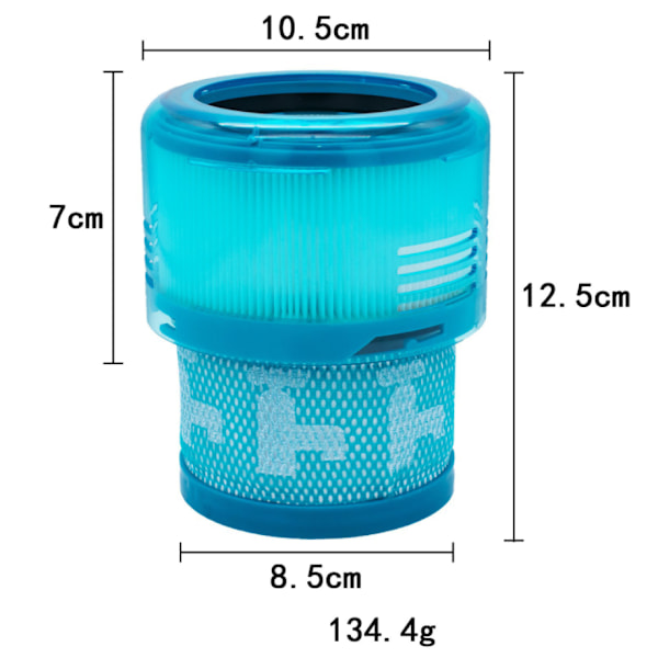 2 stk. HEPA-bagfilter til Dyson G5 Detect Fluffy støvsugertilbehør, 12,5*10,5 cm