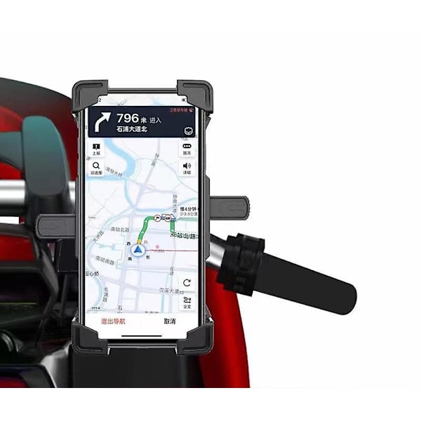 Cykeltelefonholder til motorcykel, telefonholder til styr (sort)