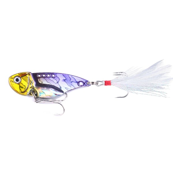 5-delars set med 5,5 cm/11 g drag metall VIB biomimetiskt fiskbete med plastlåda (slumpmässig färg)