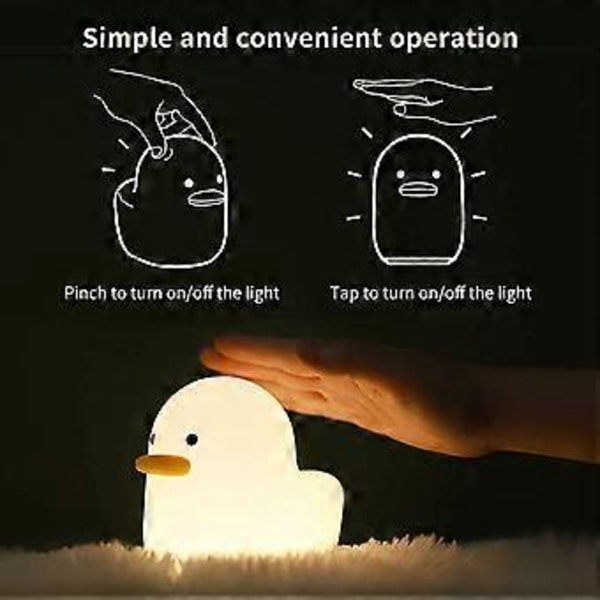 LED Anklampa Nattlampa för Barn, Söt Anklampa Nattlampa för Baby Silikon USB Uppladdningsbar Barn Nattlampa Portabel Touch Bordslampa för Babyrumsinredning