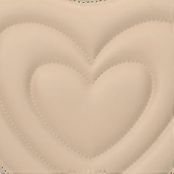 Hjärtformad Axelväska Crossbody Väska Söt Enfärgad Trendig PU Casual Satchel Crossbody Plånbok för Kvinnor Födelsedagspresent (Khaki) Khaki