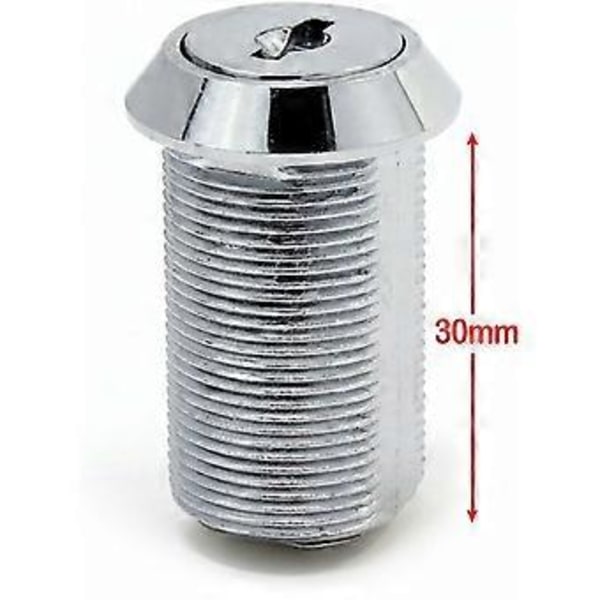 30mm Postkasse Sikkerhetslås i Rustfritt Stål med Matchende Nøkler, 30mm Skufflås