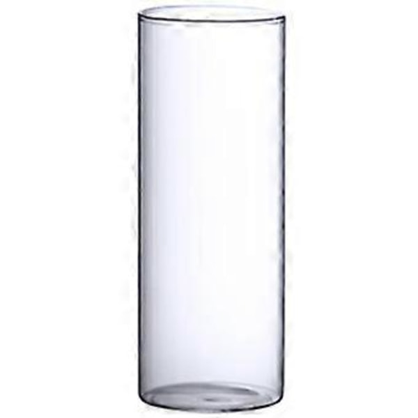 Klar Glass Blomstervase Minimalistisk Glassvase Sylinder Blomstervase for Bryllup Stue Dekorativ Gave 10x30cm