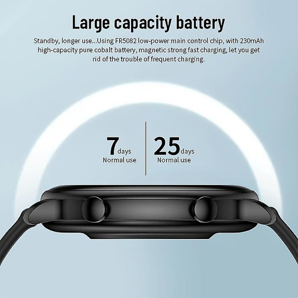 Z31 Smart Watch Bluetooth 1,32-tommer High-definition Farveskærm 3d Dynamisk Skive Musiksportur（Sort）