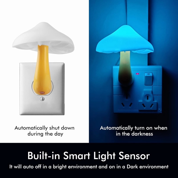 Svamp Sensor LED Nattlampa, 7 Färger Ändrar Magisk Lampa, Mi