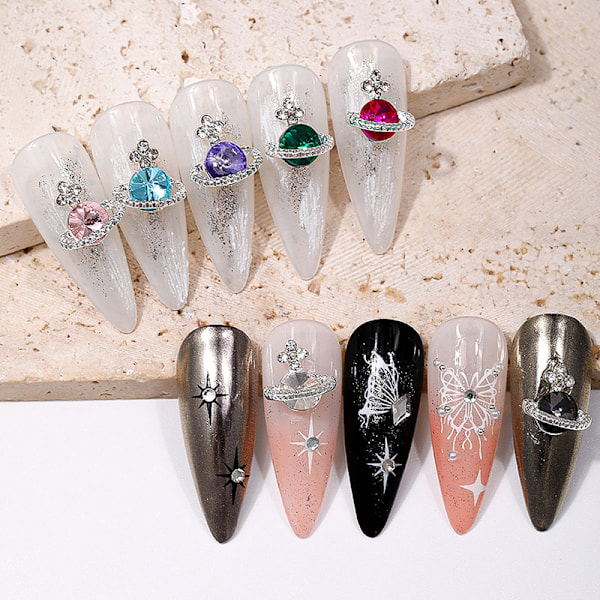 Ny 24-rutnät låda set av nageltillbehör, legering nagel diamant tillbehör