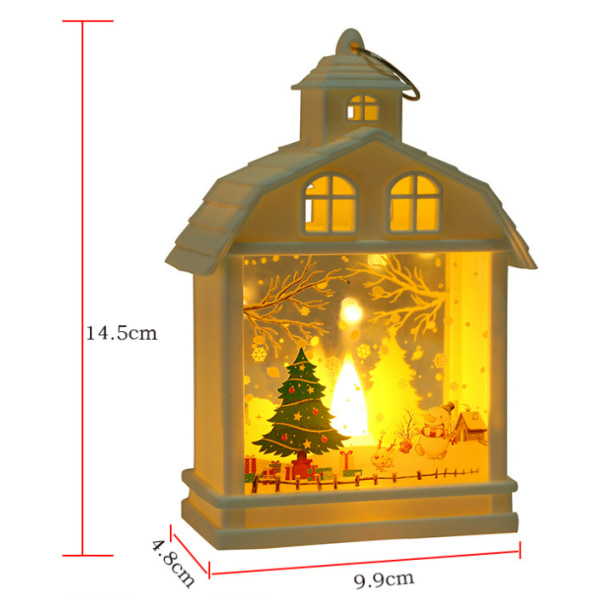 Luovat jouluiset talolyhdyt - Lumimies, LED-joulukoriste