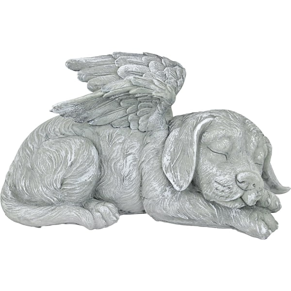Pet Memorial Angel Dog Honorary Statue Tombstone, 12cm, Polyresin