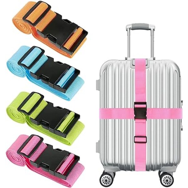 4 stk. bagageremme, 4 stk. bagageremme, 4 farver