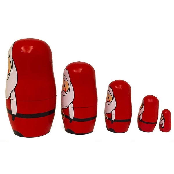 5 st handgjorda ryska dockor i trä Matryoshka dockor staplingsdockor set