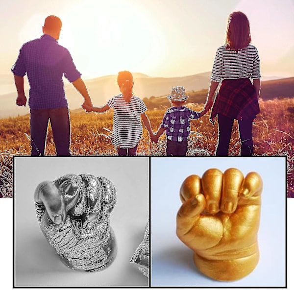 Hand Casting Kit - Gör-det-själv-gipsstatymodelleringssats, unik födelsedag, årsdag, bröllopsgåva - Baby Hand And Foot Mold Souvenir
