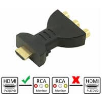 Composite HDMI til 3 RCA Full HD Video 1080p av SCART Konverter Adapter