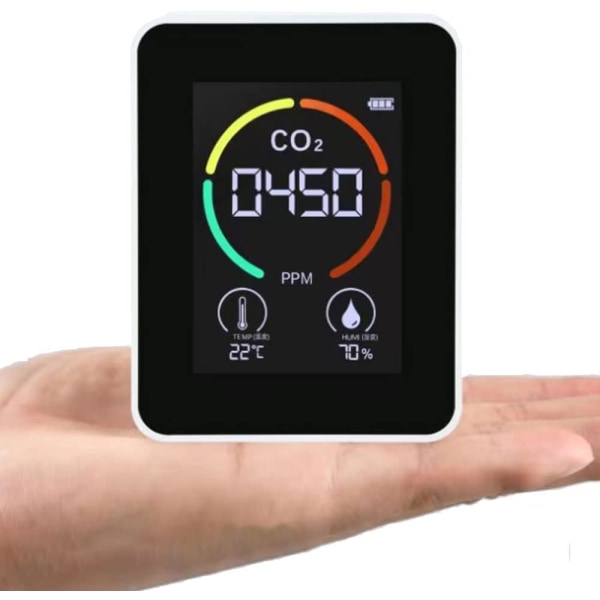 CO2-detektormonitor, CO2-koldioxidluftkvalitetssensor, luft