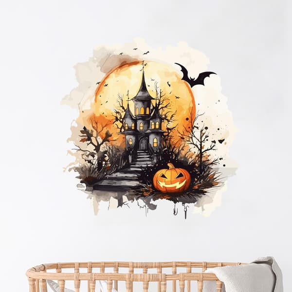 1PC Halloween-seinätarra