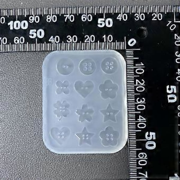 Silikonifondanttimuotit Joustava leivontamuotti Nappisarja Askartelutarvikkeet karkkien suklaalle ja gelatiinille Helppo puhdistaa Style 3