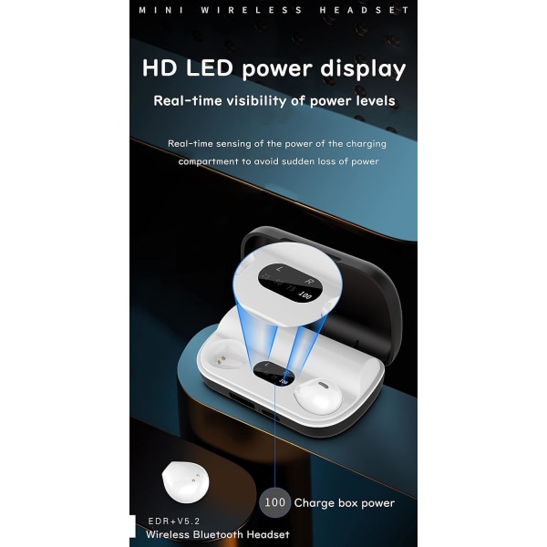 Mini Bluetooth-headset Bluetooth 5.2-version In-Ear Mini Invisibl