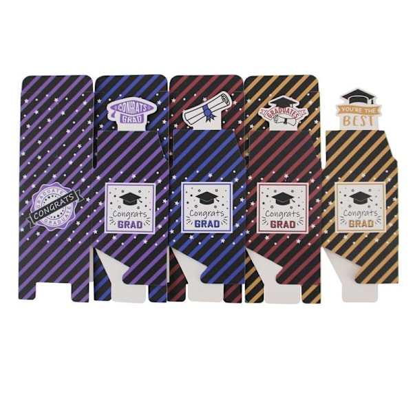 50 stk. Godteribokser for Graduation, Søtsaker, Gaveesker, Graduation Party Favors, Treats Boxes Purple