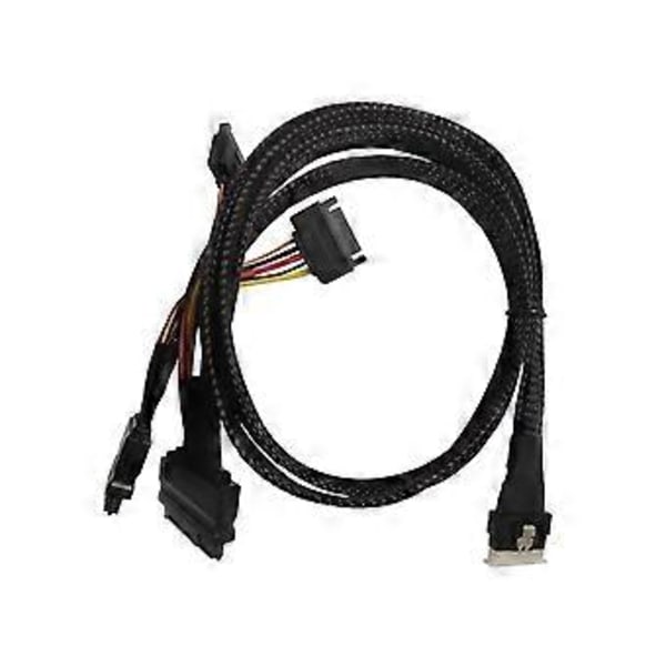 Ulkoinen SFF8654(8i) - 2xSFF8639 NVME Datapalvelinkaapeli Kotelon liittimet 12/24Gbps Lähetyskaapeli palvelimille