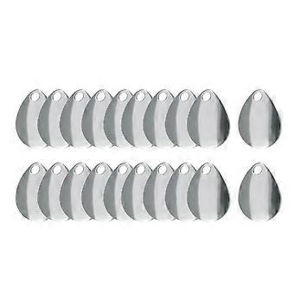 Fiskeskeer Spinner - Spinner Fiskeskeer til Agn Fremstilling Fiskegrej DIY Fisketilbehør 20 STK (SølvB) Silver B
