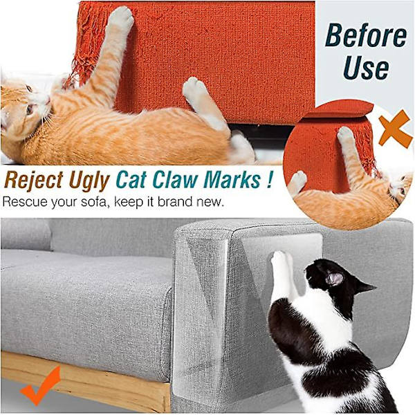4 st Anti-Cat Scratch Furniture Protector, Soffa Skydd Från Husdjur Cat Scratch Deterrent Tape, 30*45cm（XL）