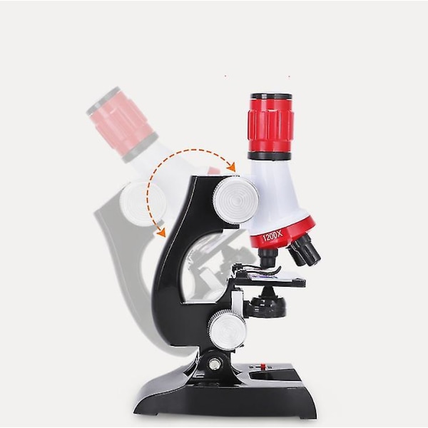 Barn 1200x zoom vetenskapligt mikroskop, biologiskt mikroskop för barn och studenter