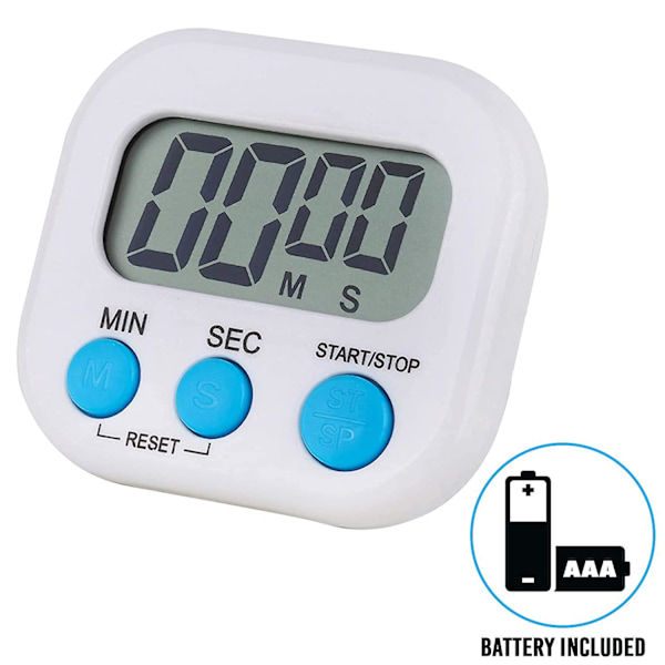 Magnetisk kökstimer Klocka Digital visuell timer Ljusstark display Nedräkning & Stoppur - Högt pipljud
