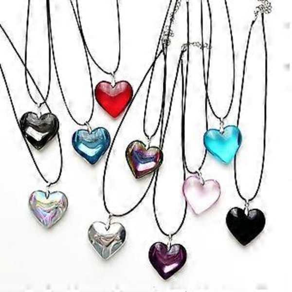 Sydänkaulakoru Säädettävä Solmu Choker Ketju Säädettävä Kaulaketju Muoti Minimalistinen Korut Kaulan Lisävaruste Lahja Silver black