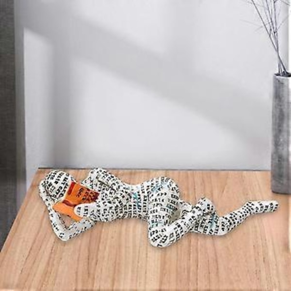 Lukeva nainen -figuriini, abstrakti patsas kirjahyllyn sisustukseen, syntymäpäivälahja (tyyli C) Style C