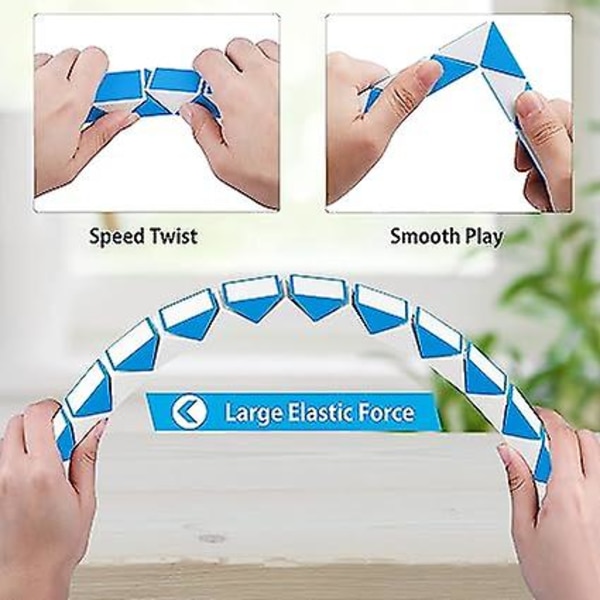 24 delar Fidget Cube Speed Cube Twist Puzzle Leksaker Magisk Linjal Fidget Leksaker Hjärngympa Pedagogiska Leksaker för Barn（B）
