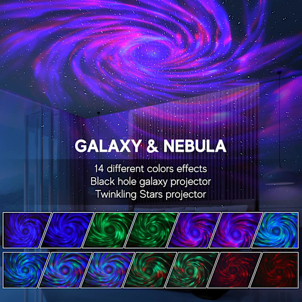 Nebula Stjernegalakse Projektor for Rom Hjem Soverom, Galakselys