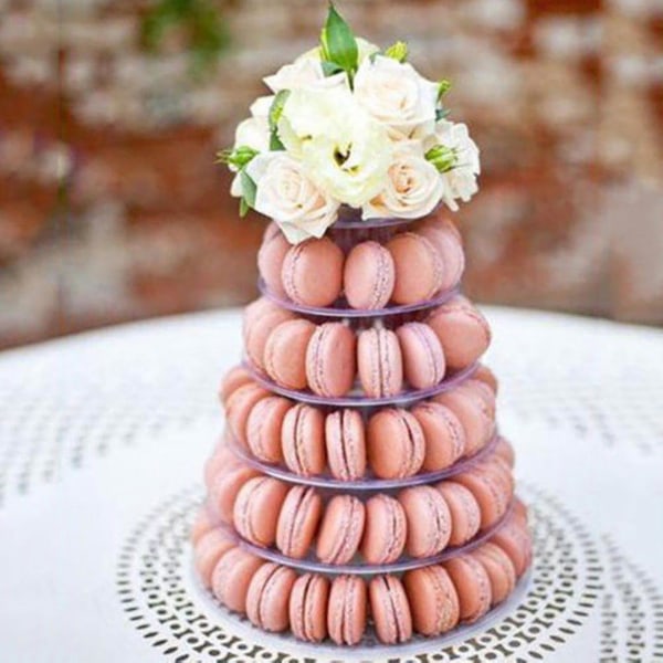 Macaron Cake Display Stand 6-lager Rund Plast Cake Tower Stand