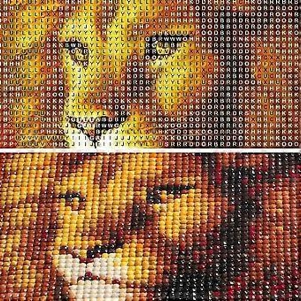 5D Diamantbroderi Kit efter Nummer Diamantmålning Strass Full Diamantmålning, Full Diamantmålningskit, Diamantmålning Lejon för Vuxna, Wa