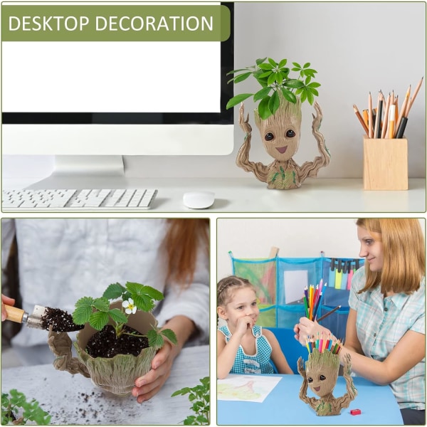 Baby Groot Blomkruka, Cartoon Baby Groot Blomkruka med Dränering