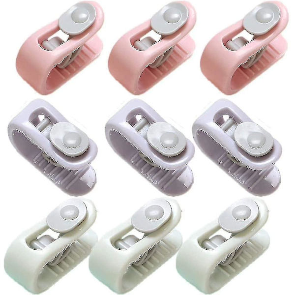 9 stk dynetrekk klips, sklisikre dyne klips, dynetrekk feste, anti-run laken klips