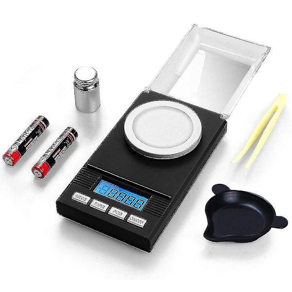 Digital Milligramvåg 50x0.001g Mini Lcd Lab Vikt Smyckesvåg
