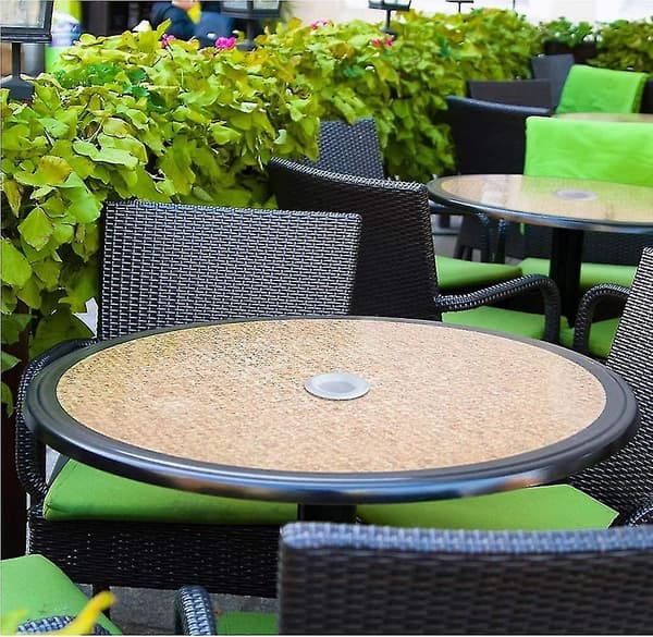 Patio bordparaply hulring og hætte sæt (gennemsigtig, 2 sæt)