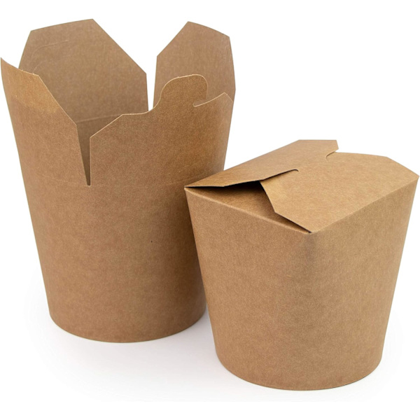 Papperslådor i brunt, 50-pack, 780 ml - Engångsförpackning för mat