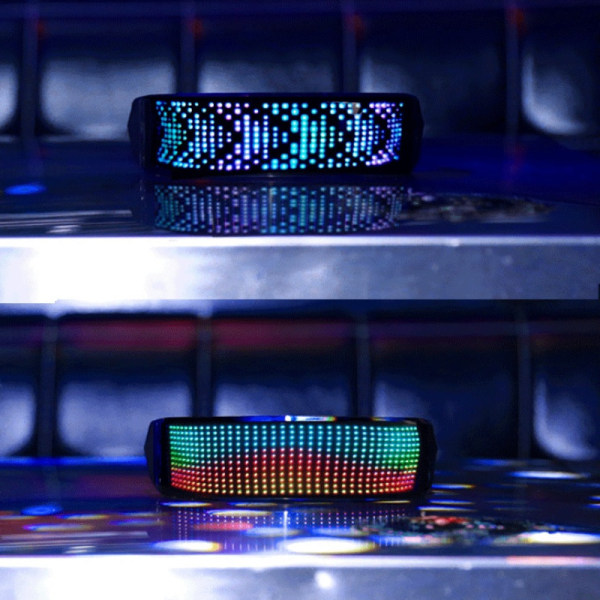 Bluetooth 4.0 Programmerbara RGB Full Color Light Up LED-glasögon USB-laddningsbara