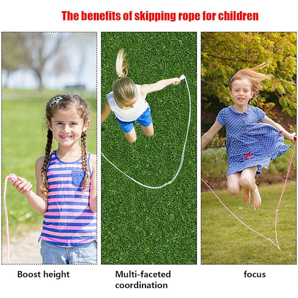 4 Färgade Justerbara Hopprep för Barn, Pojkar & Flickor - Fitness, Spel, Träning - Blandade Färger