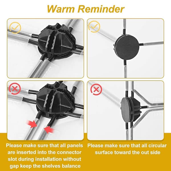 20 stk. Wire Cube Plastkoblinger Svart Interlocking Plastkobling Modulær Organizer Clasp Buckle Clip For Cube