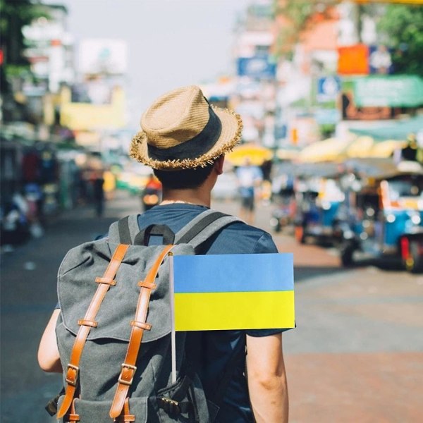 20 stk. Ukrainske flag til udendørs dekoration