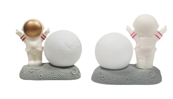 Astronaut Nattlys Månelampe Dekorasjon Figur