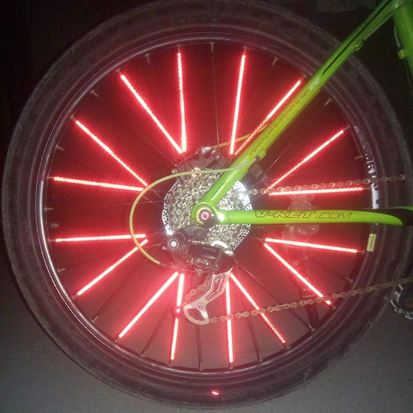 Cykel Ekrar Reflektor Cykling Hjul Fälg Reflekterande Klämma Cykel Cykelhjul Ekrar Reflektorer Grön