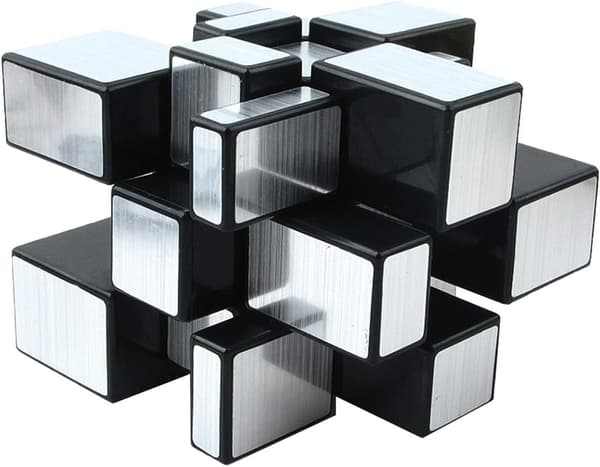 3x3x3 Peilikuutio Dysmorfia Magic Speed ??Kuutio Hopea 3D-palapeli