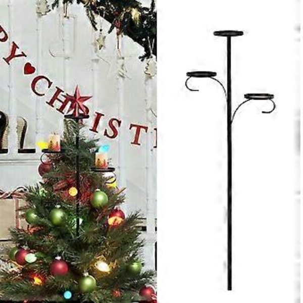 Metall Ljusstake Ljushållare 3 Våningar Dekoration Ljusstativ Ornament för Thanksgiving Födelsedagsfester Vardagsrum Skrivbord (3 Sektioner) 3 Section