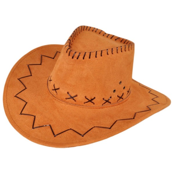Leveälierinen cowboy-hattu asusteeksi, villi länsi cowgirl-hattu, oranssi keltainen, L