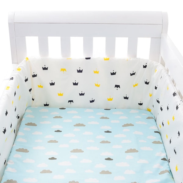 Sengebumper sengekant 200x30 cm til babyseng, (helt rundt) med kantbeskyttelse, rede), border, sengetøj, sengeslange